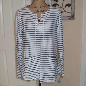 Tommy Hilfiger Striped Nautical Top Medium
